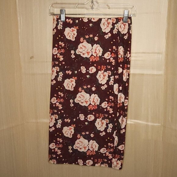 Hot Gal Floral Knit Midi Skirt Small - Picture 1 of 6